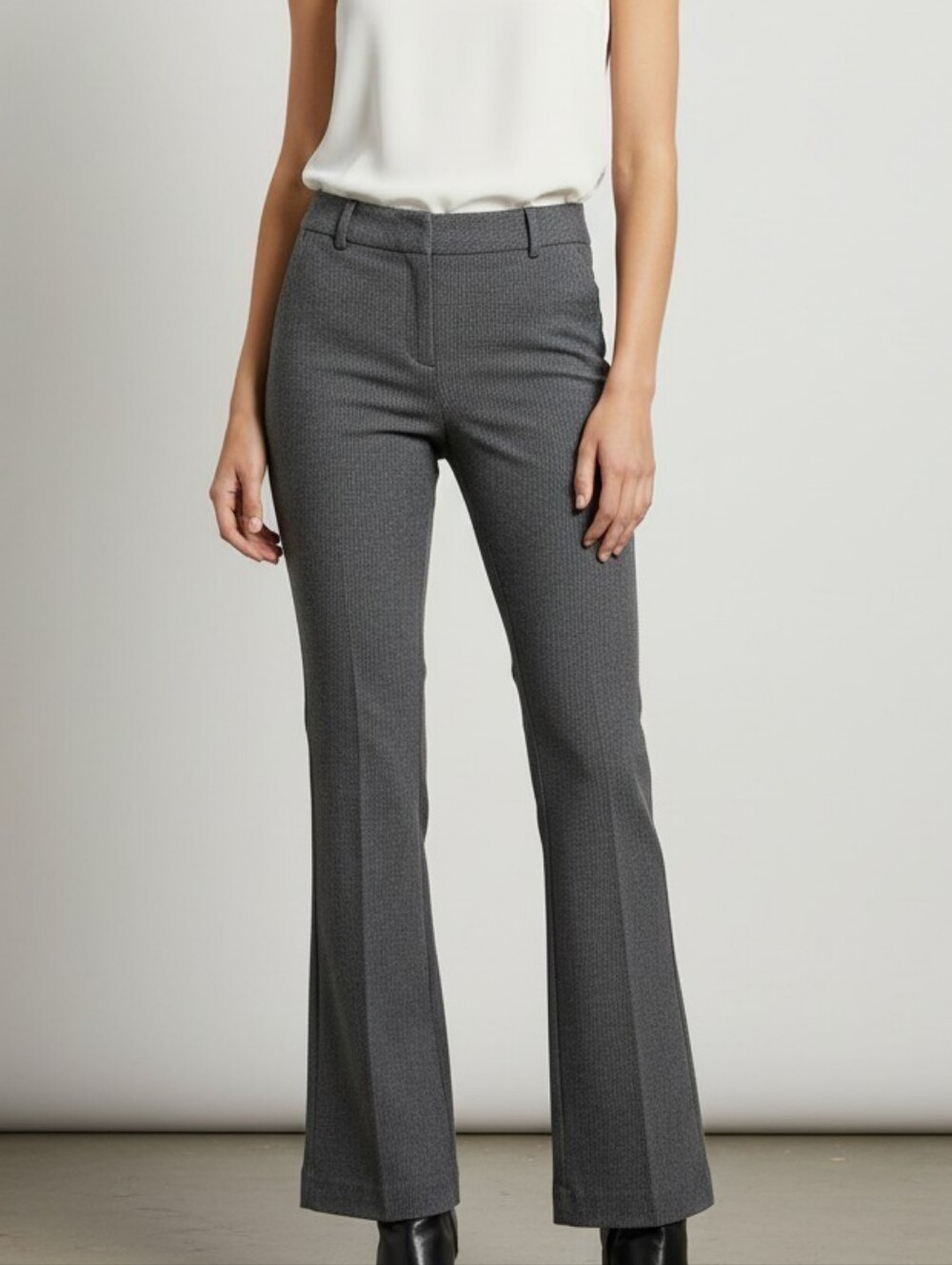 Amanda & Chelsea Gray Pinstripe Bootcut Trousers